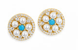 Pearl Flower Studs