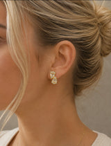 Tapered Baguette Duet Studs