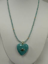 Capri Agate Heart Necklace