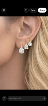 Pear-Cut Studs