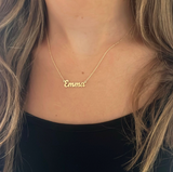 14k Gold Script Name Necklace