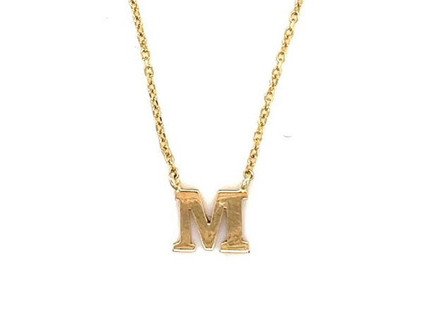 14k initial necklace