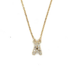14k Gold Initial Necklace With Diamonds