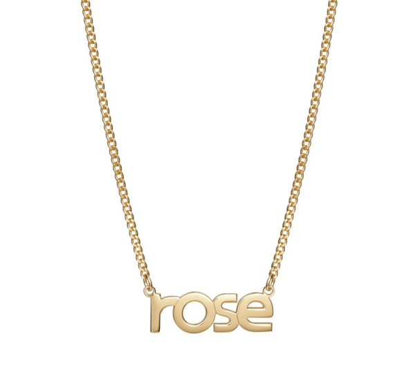 Lowercase Nameplate Curb Necklace