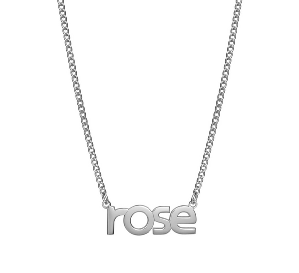 Lowercase Nameplate Curb Necklace