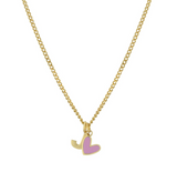Initial Heart Charm Necklace