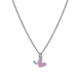 Initial Heart Charm Necklace