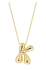 Bubble Initial Necklace