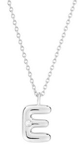 Bubble Initial Necklace with Cz