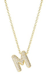 Crystal Initial Necklace