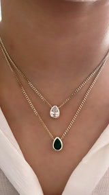 Teardrop Solitaire Necklace