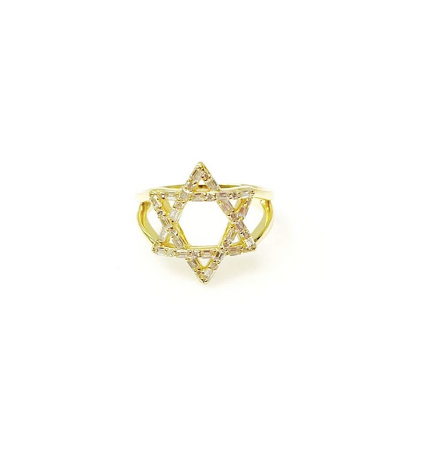 Star of David Ring with Cz