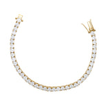 Topaz and Ruby 4mm Tennis Bracelet