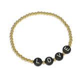 Topaz and Ruby Black Love Bracelet Gold
