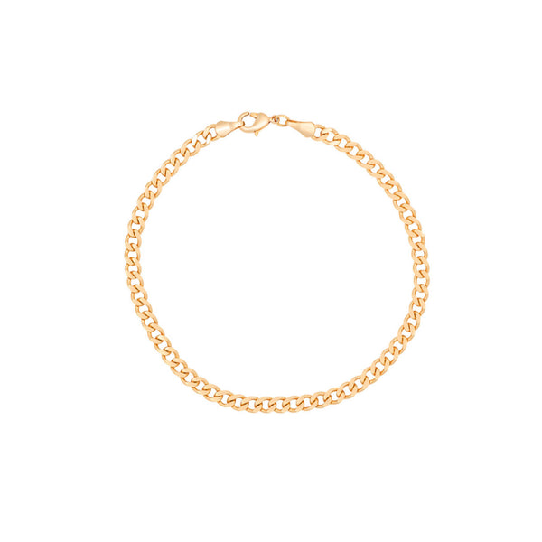 Topaz and Ruby Cuban Anklet Gold