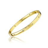 Topaz and Ruby Gold Bangle Bracelet