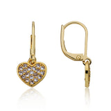 Topaz and Ruby Heart Leverback