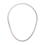 Topaz and Ruby Liquid Chain Necklace Silver