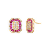 Topaz and Ruby Royal Studs Ruby