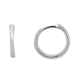 Topaz and Ruby Small Huggy Hoops Silver