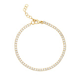 Topaz and Ruby Tennis Bracelet Gold