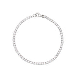 Topaz and Ruby Tennis Bracelet Silver