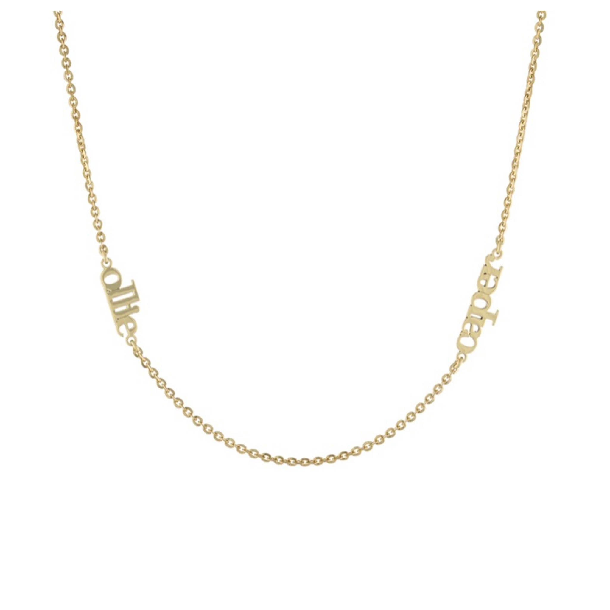 Two Name Necklace – Topaz Ruby - Main Image