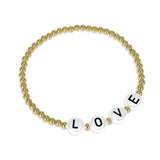 Topaz and Ruby White Love Bracelet Gold