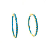 Turquoise Hoops