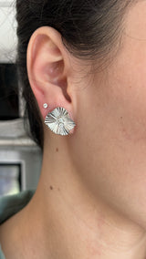 Waved Flower Stud