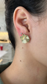 Waved Flower Stud