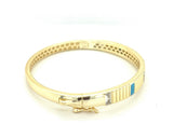 Rippled Emerald Bangle