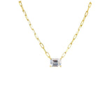 Princess Cut Solitaire Necklace