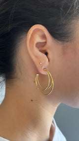Triple Wired Hoop