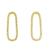Oval Bezel Stud