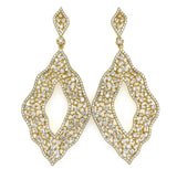 Waved Teardrop Statement Earinngs