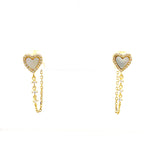 Mini Heart Chain Stud