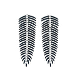 Black Leaf Statement Earrings