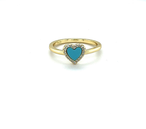 Aqua Heart Ring
