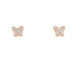 Mini Pave Butterfly Stud