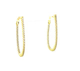 Teardrop Pave Hoops