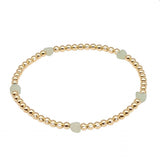 Multi Heart Gold Ball Bracelet