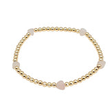Multi Heart Gold Ball Bracelet