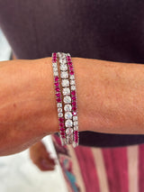 Ruby & CZ Tennis Bracelet