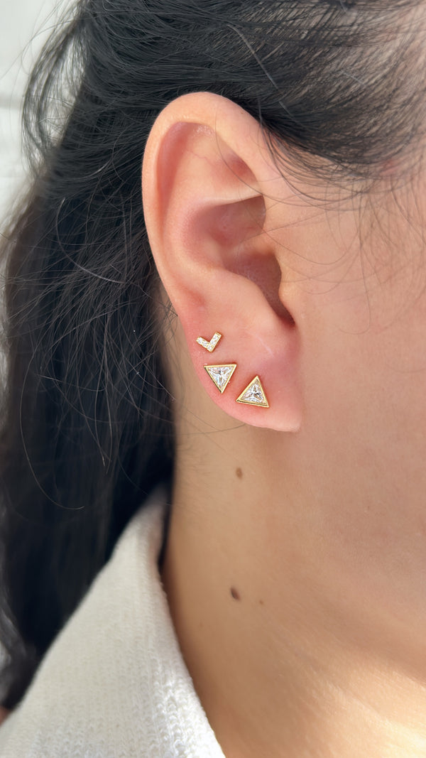 Triangle Bezeled Studs