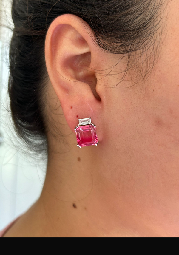 Pink Diamond Studs