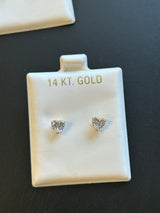 14k Gold Heart Screwbacks