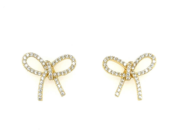 Pave Bow Studs