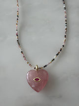 Capri Agate Heart Necklace