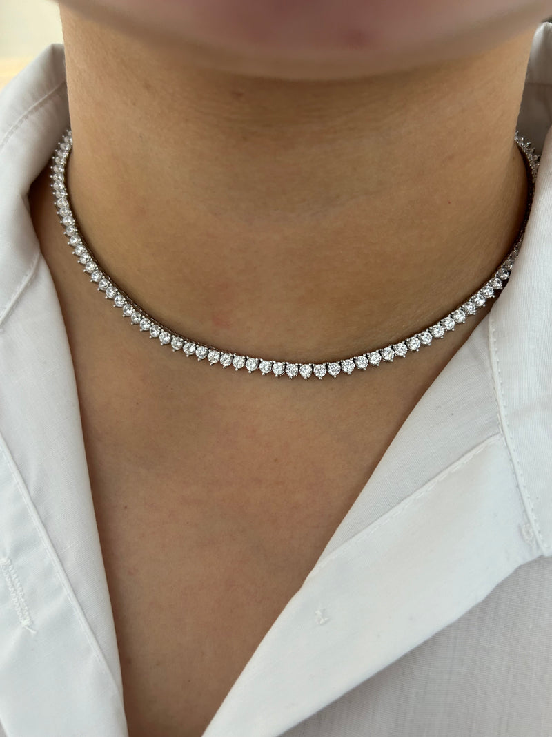 Scalloped Tennis Necklace